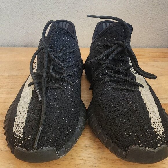 Adidas Yeezy Boost 350 V2 Shoes Mens Size 8 Black White Oreo SPLY-350 BY1604 main image 11
